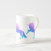 Rainbow Unicorn Bone China Mok (Voorkant rechts)