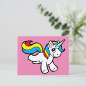 Rainbow unicorn briefkaart (Staand voorkant)