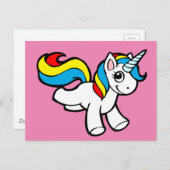 Rainbow unicorn briefkaart (Voorkant / Achterkant)