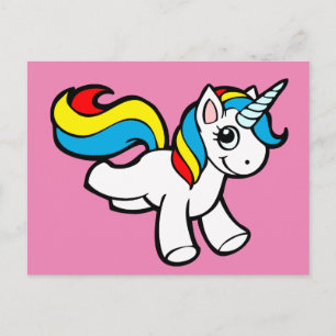 Rainbow unicorn briefkaart