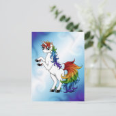 Rainbow Unicorn Briefkaart (Staand voorkant)