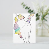 Rainbow Unicorn Briefkaart (Staand voorkant)