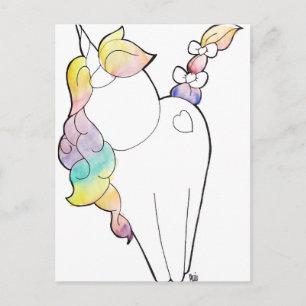 Rainbow Unicorn Briefkaart