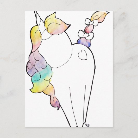 Rainbow Unicorn Briefkaart (Voorkant)