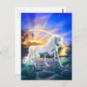 Rainbow Unicorn Briefkaart (Voorkant / Achterkant)