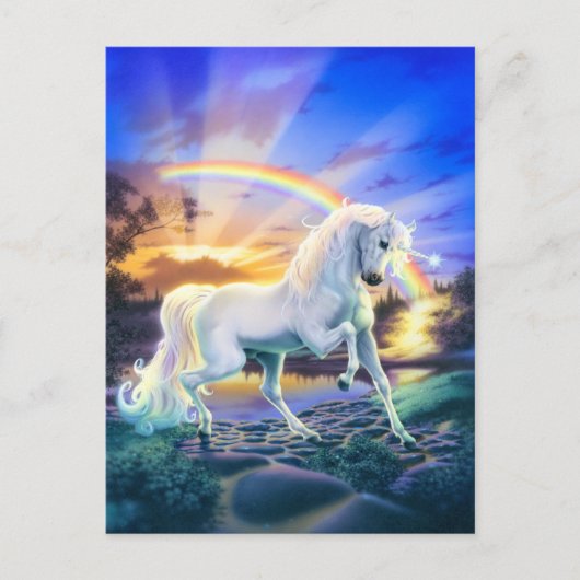 Rainbow Unicorn Briefkaart (Voorkant)