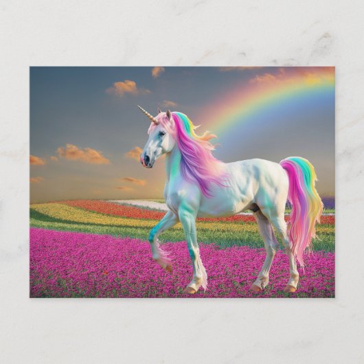 Rainbow Unicorn Briefkaart (Voorkant)