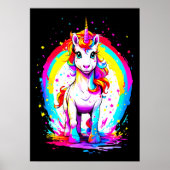 Rainbow Unicorn-Briefkaart Poster (Voorkant)