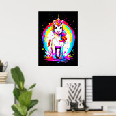 Rainbow Unicorn-Briefkaart Poster (Thuiskantoor)