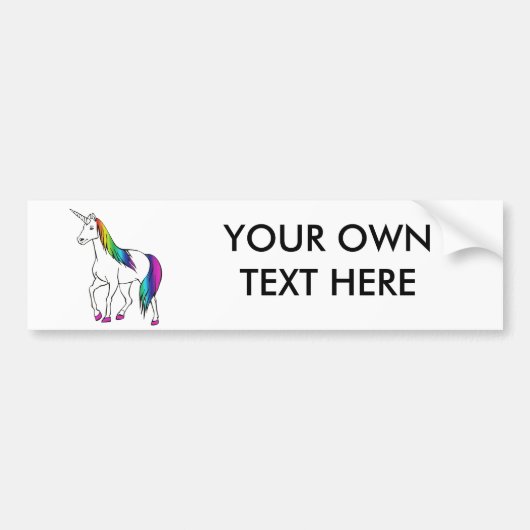RAINBOW UNICORN BUMPERSTICKER (Voorkant)