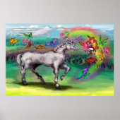 Rainbow Unicorn Butterflies Faeries Poster (Voorkant)