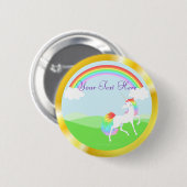 Rainbow Unicorn Button (Voorkant /achterkant)