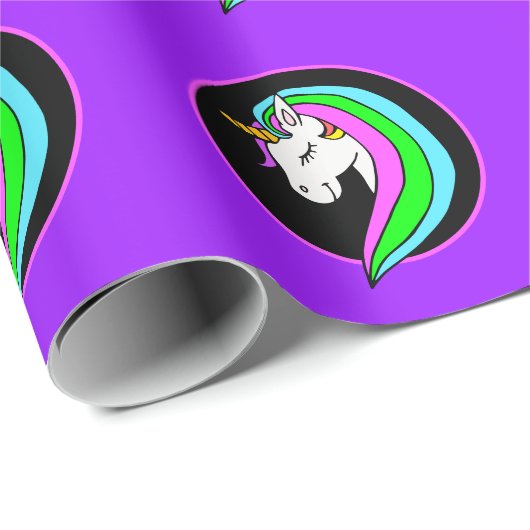 Rainbow Unicorn Cadeaupapier (Rol Hoek)