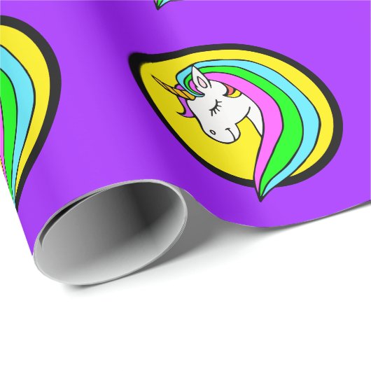 Rainbow Unicorn Cadeaupapier (Rol Hoek)