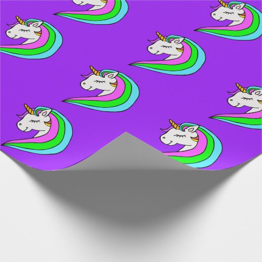 Rainbow Unicorn Cadeaupapier (Hoek)