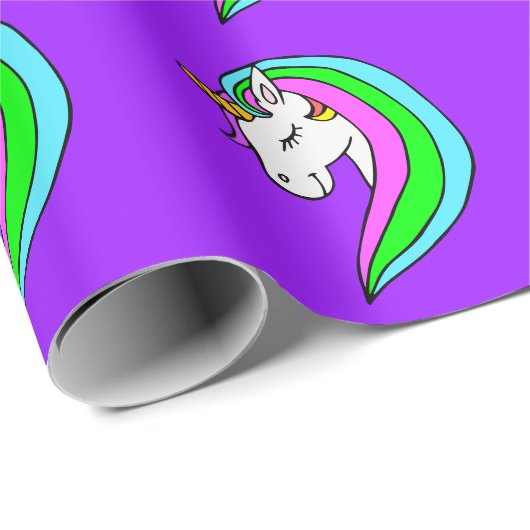 Rainbow Unicorn Cadeaupapier (Rol Hoek)