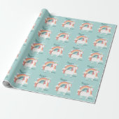 Rainbow Unicorn Cadeaupapier (Uitgerold)