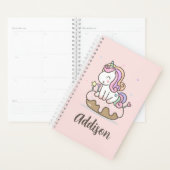 Rainbow Unicorn Cake Gepersonaliseerde Planner Not (Display)