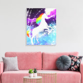 Rainbow Unicorn Canvas Afdruk (Insitu (Woonkamer))