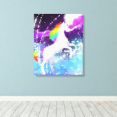 Rainbow Unicorn Canvas Afdruk (Insitu (Houten vloer))