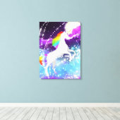 Rainbow Unicorn Canvas Afdruk (Insitu (Houten vloer))