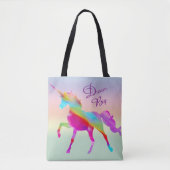 Rainbow Unicorn-Canvas tas (Voorkant)