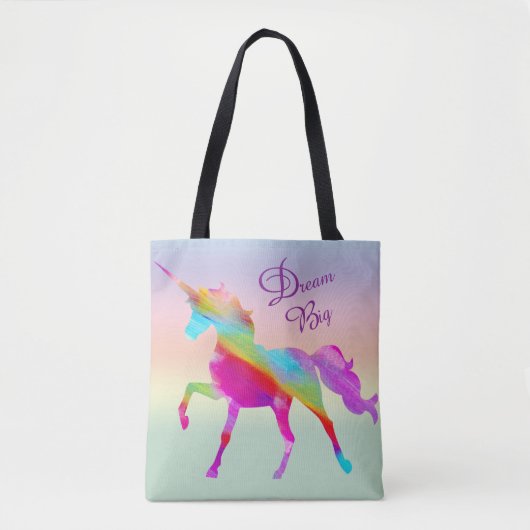 Rainbow Unicorn-Canvas tas (Voorkant)