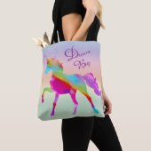 Rainbow Unicorn-Canvas tas (Dichtbij)