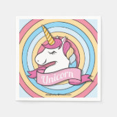 Rainbow Unicorn Circles Servet (Voorkant)