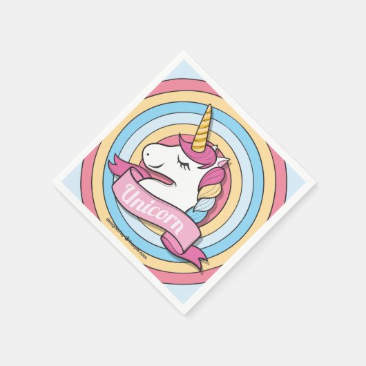 Rainbow Unicorn Circles Servet (Hoek)