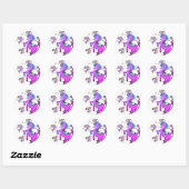 Rainbow Unicorn Classic Ronde Sticker (Vel)