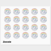 Rainbow Unicorn Classic Ronde Sticker (Vel)