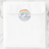 Rainbow Unicorn Classic Ronde Sticker (Tas)