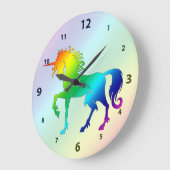 Rainbow Unicorn Clock Grote Klok (Hoek)
