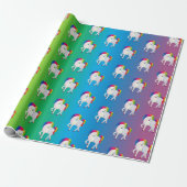 Rainbow Unicorn Colorful Gift Cadeaupapier (Uitgerold)