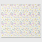 Rainbow Unicorn Colorful Wrapping Paper Cadeaupapier (Vlak)