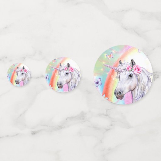 Rainbow Unicorn Confetti (Voorkanten)