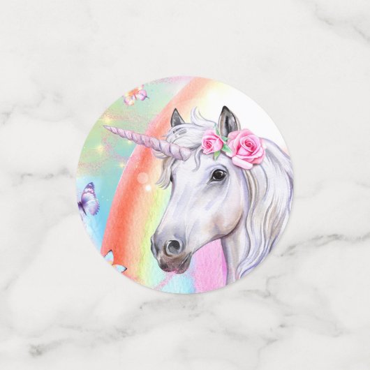 Rainbow Unicorn Confetti (Kleine voorkant)