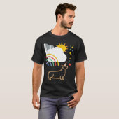 Rainbow Unicorn Corgi Dog T-shirt (Voorkant volledig)