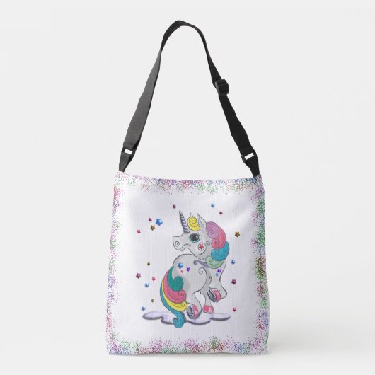 Rainbow Unicorn Crossbody Tas (Achterkant)