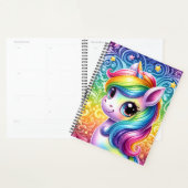 Rainbow unicorn cute fun planner book (Display)