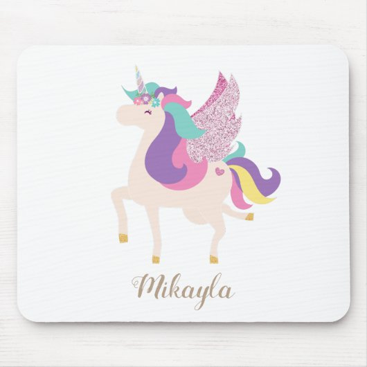 Rainbow Unicorn Cute Muismat (Voorkant)