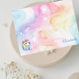 Rainbow Unicorn Design met aangepaste naam Post-it® Notes