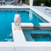 Rainbow Unicorn Design met aangepaste naam Seltzer Blikjeskoeler