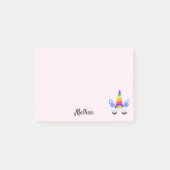 Rainbow Unicorn DIY Jouw naam Post-it Notes (Voorkant)