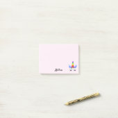 Rainbow Unicorn DIY Jouw naam Post-it Notes (Op bureau)
