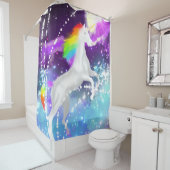 Rainbow Unicorn Douchegordijn (In situ)