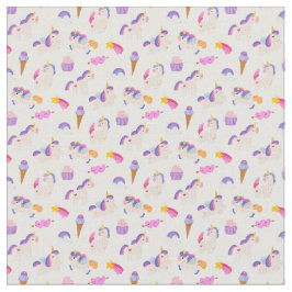 Rainbow Unicorn Dreams Fabric Stof