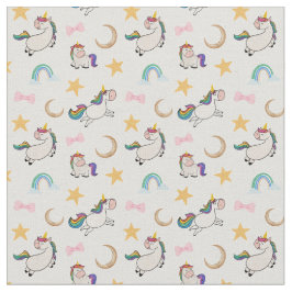 Rainbow Unicorn Dreams Fabric Stof