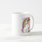 RAINBOW UNICORN EN CHRISTMAS GIRL KOFFIEMOK (Voorkant rechts)